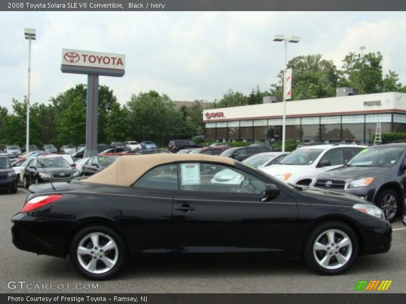 Black / Ivory 2008 Toyota Solara SLE V6 Convertible