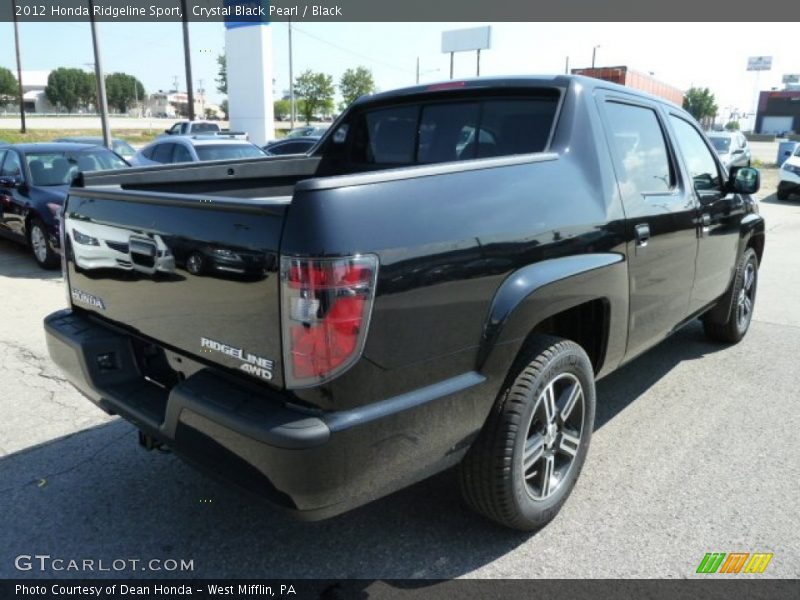 Crystal Black Pearl / Black 2012 Honda Ridgeline Sport