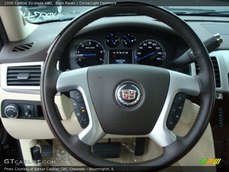 Black Raven / Cocoa/Light Cashmere 2008 Cadillac Escalade AWD