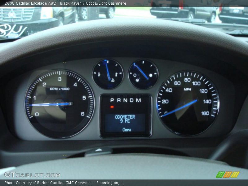 Black Raven / Cocoa/Light Cashmere 2008 Cadillac Escalade AWD