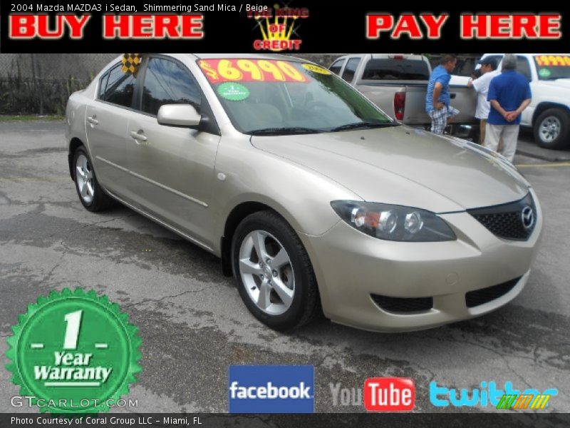 Shimmering Sand Mica / Beige 2004 Mazda MAZDA3 i Sedan