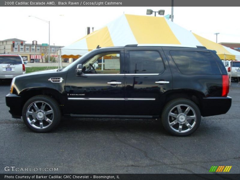 Black Raven / Cocoa/Light Cashmere 2008 Cadillac Escalade AWD