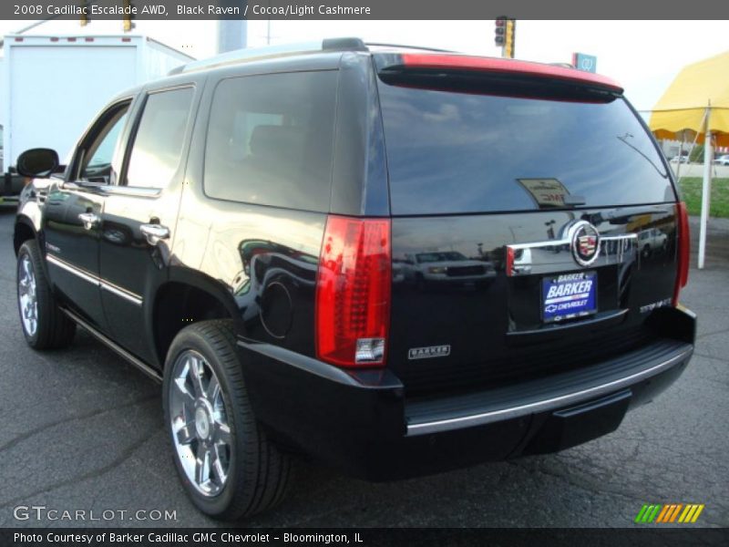 Black Raven / Cocoa/Light Cashmere 2008 Cadillac Escalade AWD