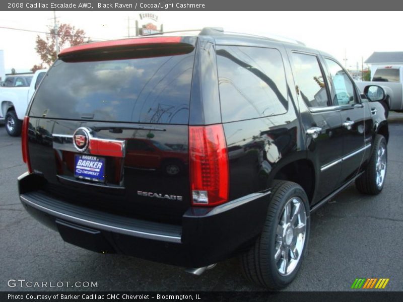 Black Raven / Cocoa/Light Cashmere 2008 Cadillac Escalade AWD