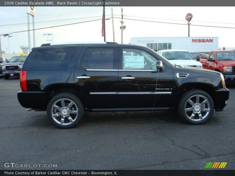 Black Raven / Cocoa/Light Cashmere 2008 Cadillac Escalade AWD