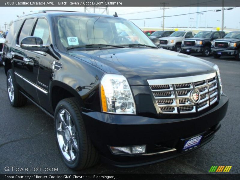 Black Raven / Cocoa/Light Cashmere 2008 Cadillac Escalade AWD
