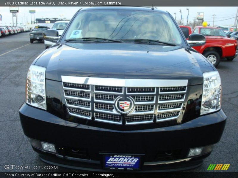 Black Raven / Cocoa/Light Cashmere 2008 Cadillac Escalade AWD