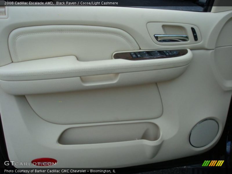 Black Raven / Cocoa/Light Cashmere 2008 Cadillac Escalade AWD
