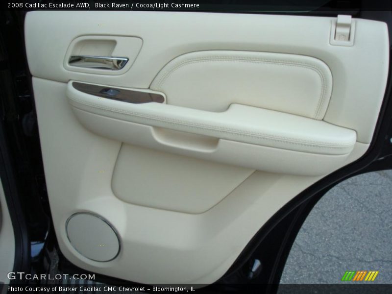 Black Raven / Cocoa/Light Cashmere 2008 Cadillac Escalade AWD