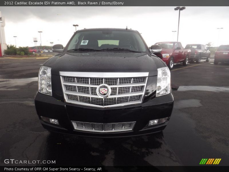 Black Raven / Ebony/Ebony 2012 Cadillac Escalade ESV Platinum AWD