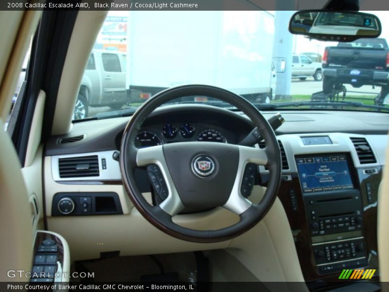 Black Raven / Cocoa/Light Cashmere 2008 Cadillac Escalade AWD