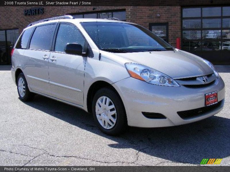 Silver Shadow Pearl / Stone 2008 Toyota Sienna LE