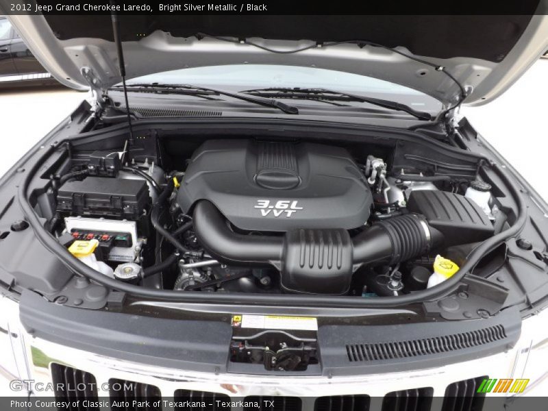 Bright Silver Metallic / Black 2012 Jeep Grand Cherokee Laredo