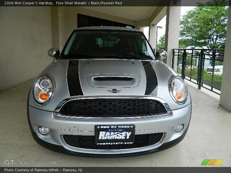 Pure Silver Metallic / Black/Rooster Red 2009 Mini Cooper S Hardtop