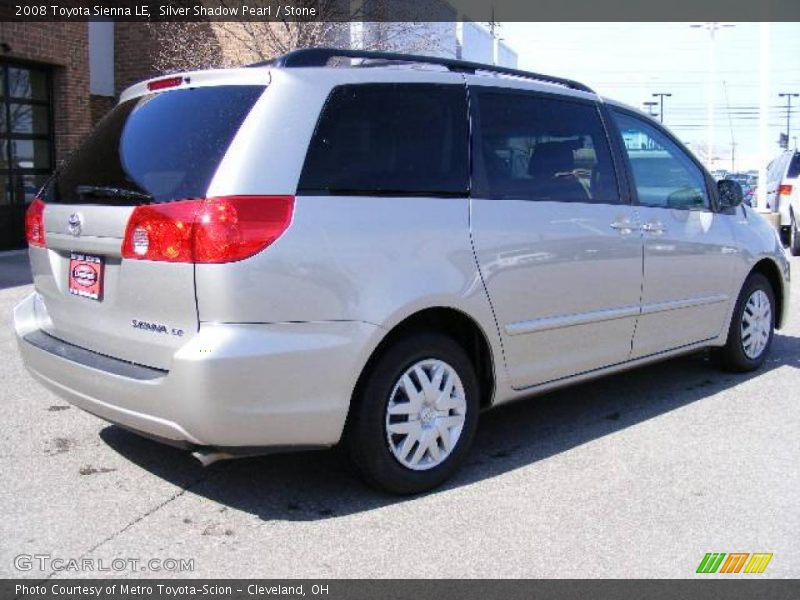 Silver Shadow Pearl / Stone 2008 Toyota Sienna LE