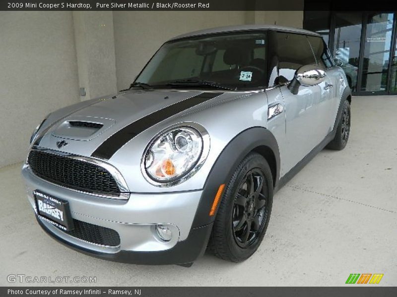 Pure Silver Metallic / Black/Rooster Red 2009 Mini Cooper S Hardtop