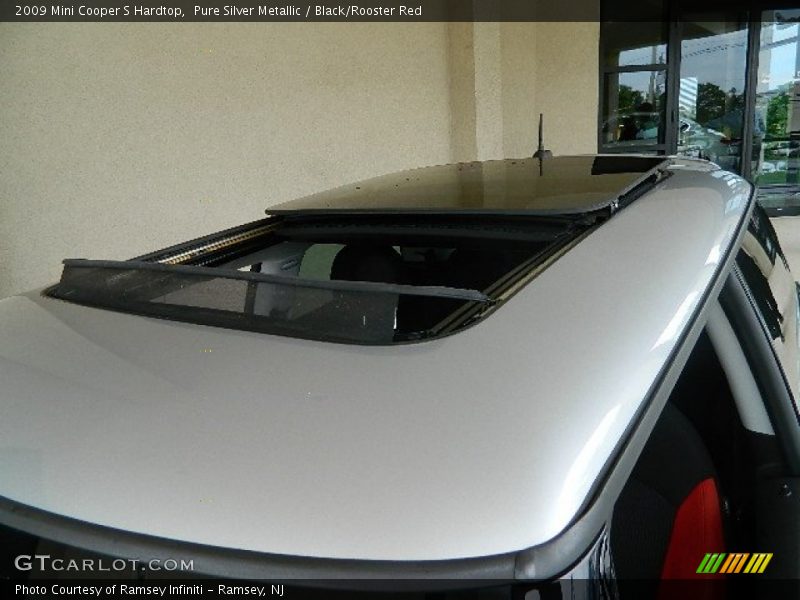 Pure Silver Metallic / Black/Rooster Red 2009 Mini Cooper S Hardtop