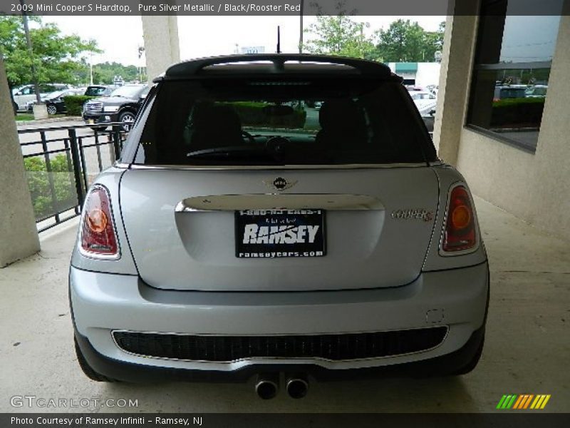 Pure Silver Metallic / Black/Rooster Red 2009 Mini Cooper S Hardtop