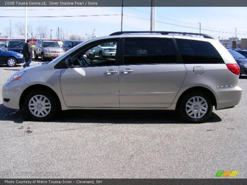 Silver Shadow Pearl / Stone 2008 Toyota Sienna LE