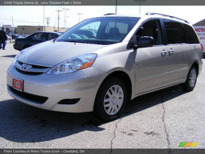 Silver Shadow Pearl / Stone 2008 Toyota Sienna LE