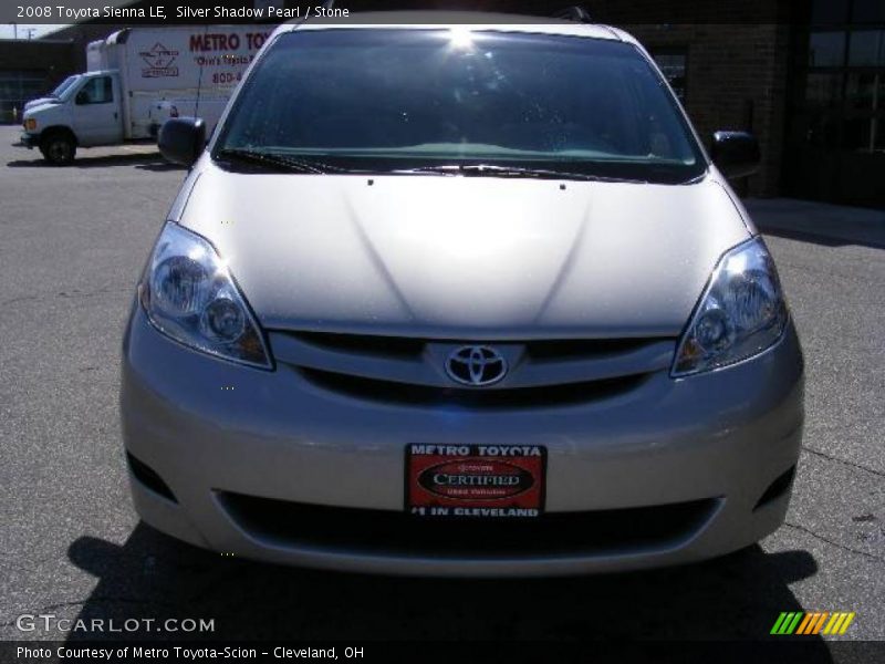 Silver Shadow Pearl / Stone 2008 Toyota Sienna LE
