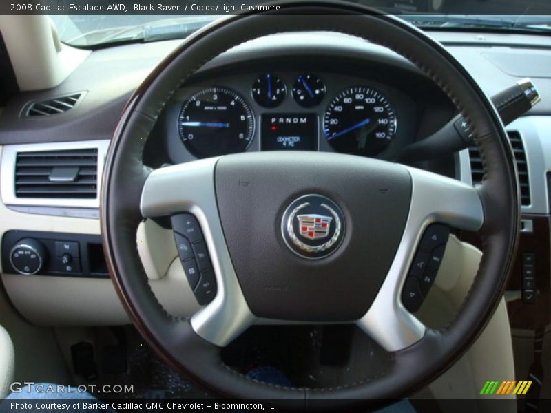 Black Raven / Cocoa/Light Cashmere 2008 Cadillac Escalade AWD