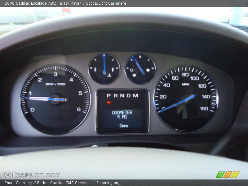 Black Raven / Cocoa/Light Cashmere 2008 Cadillac Escalade AWD