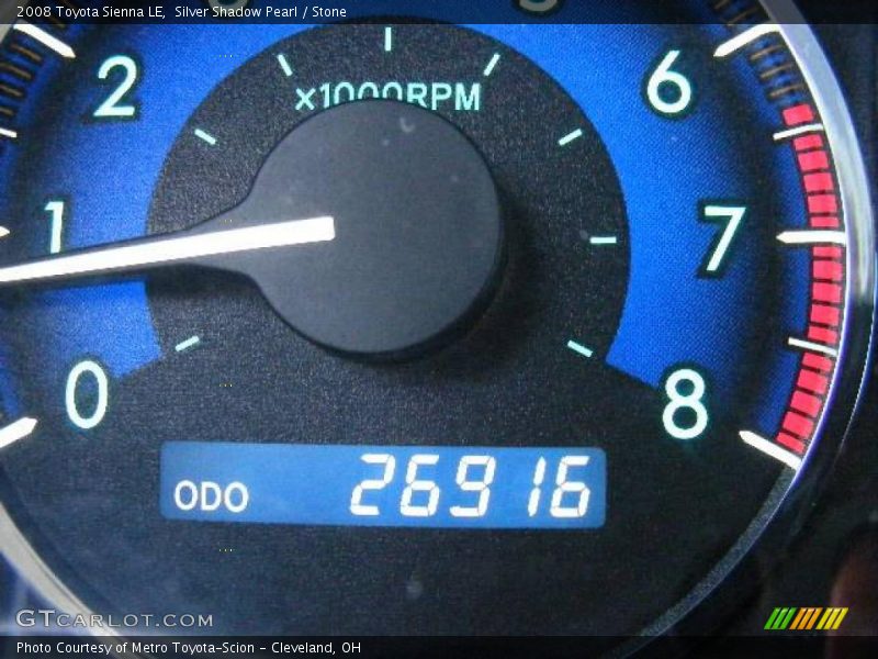 Silver Shadow Pearl / Stone 2008 Toyota Sienna LE