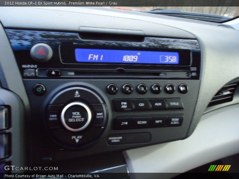 Premium White Pearl / Gray 2012 Honda CR-Z EX Sport Hybrid