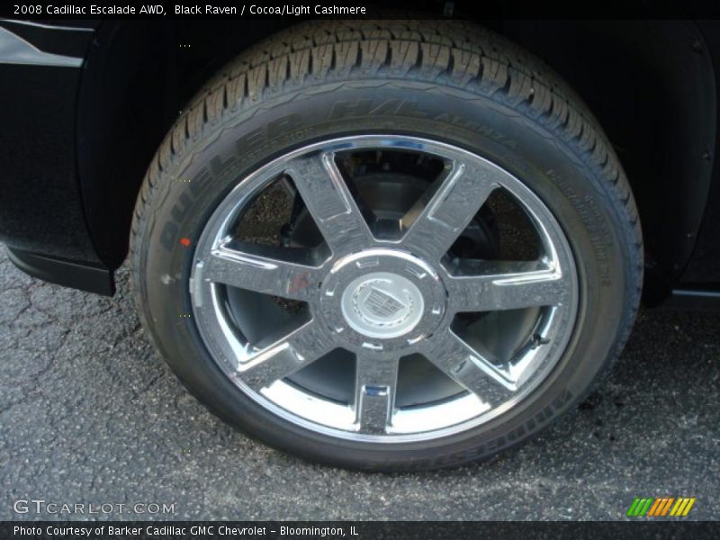 Black Raven / Cocoa/Light Cashmere 2008 Cadillac Escalade AWD
