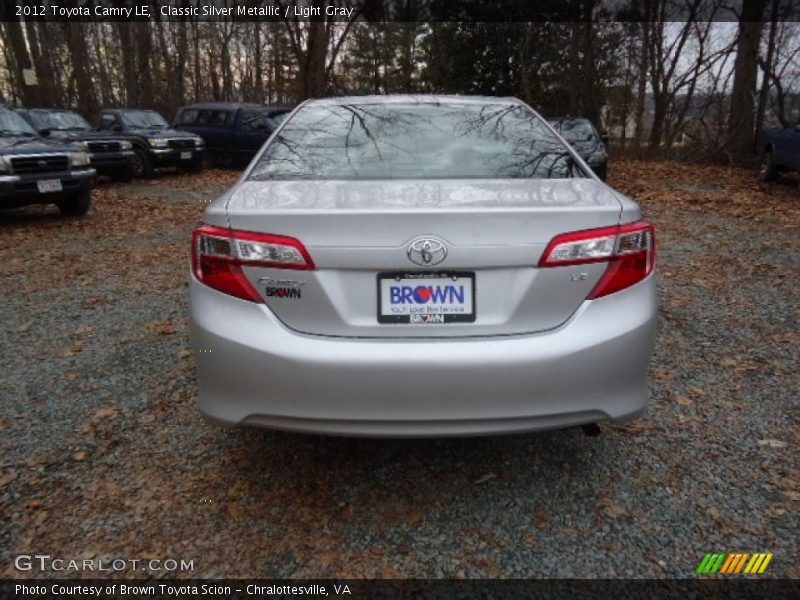 Classic Silver Metallic / Light Gray 2012 Toyota Camry LE