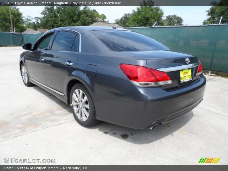 Magnetic Gray Metallic / Black/Bordeaux 2012 Toyota Avalon Limited