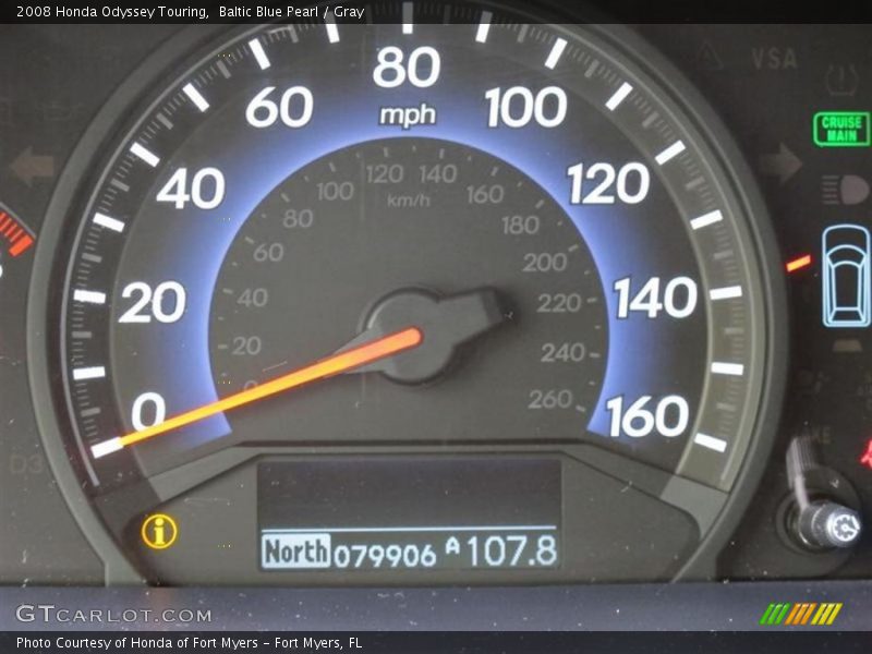 Baltic Blue Pearl / Gray 2008 Honda Odyssey Touring