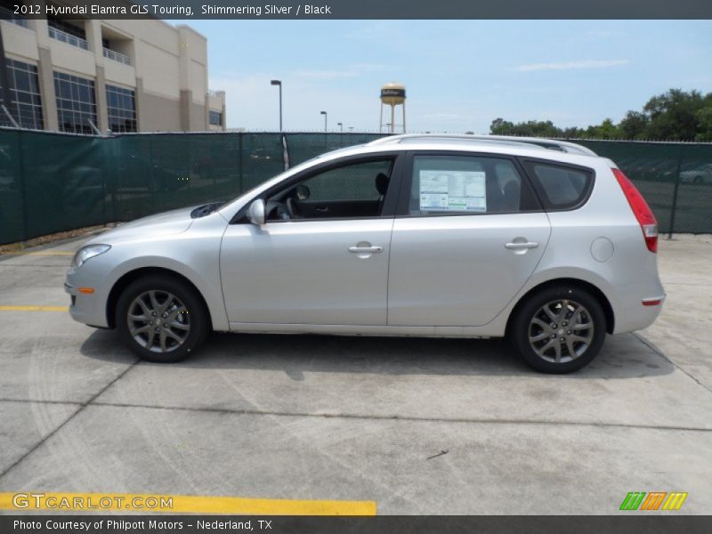 Shimmering Silver / Black 2012 Hyundai Elantra GLS Touring