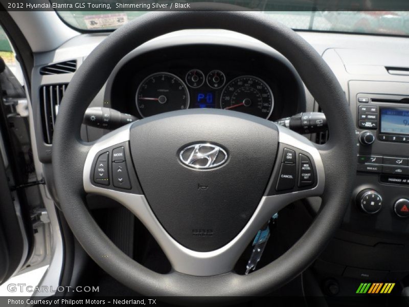 Shimmering Silver / Black 2012 Hyundai Elantra GLS Touring