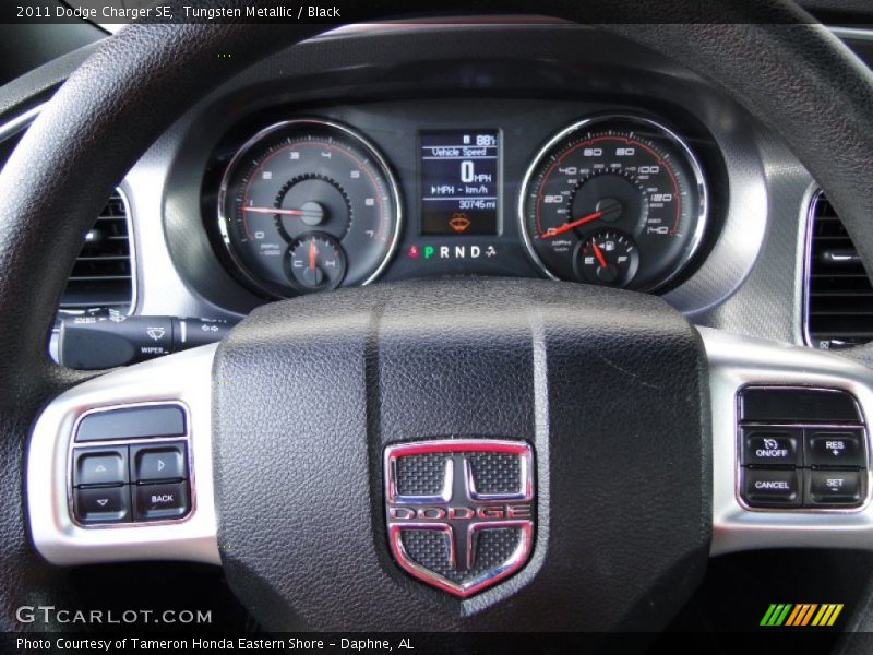 Tungsten Metallic / Black 2011 Dodge Charger SE