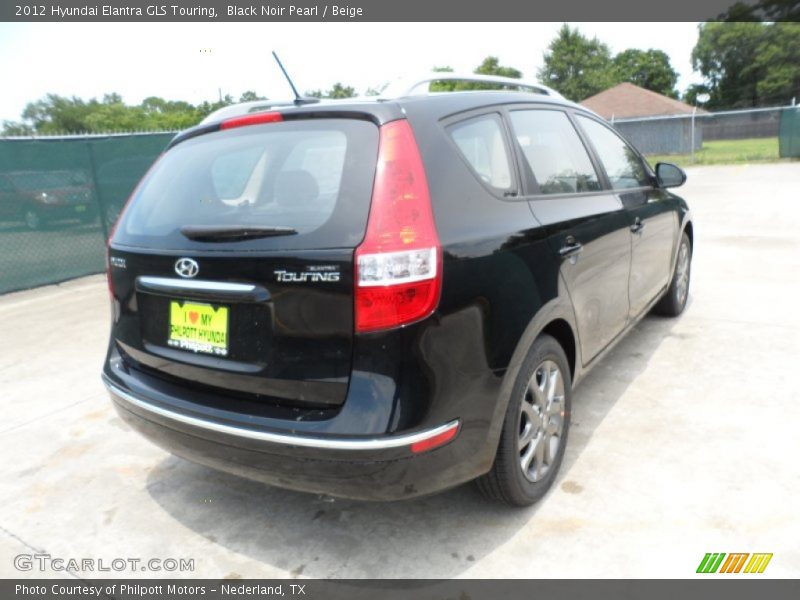 Black Noir Pearl / Beige 2012 Hyundai Elantra GLS Touring