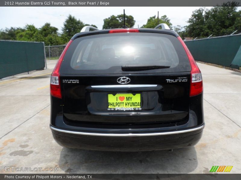 Black Noir Pearl / Beige 2012 Hyundai Elantra GLS Touring