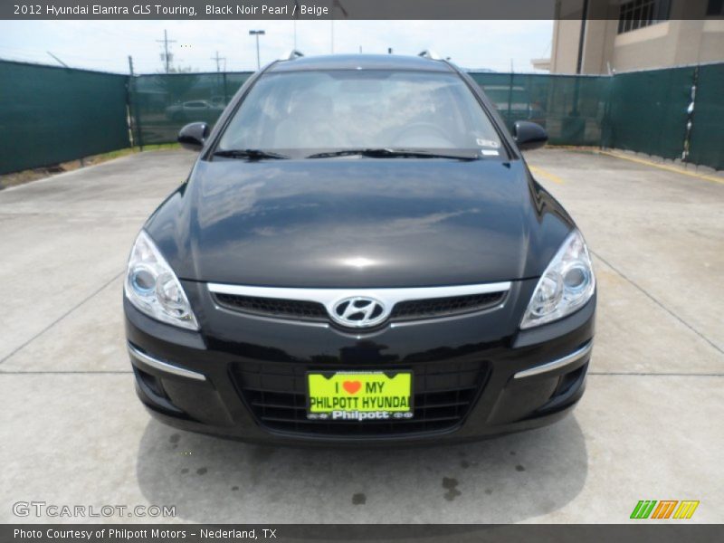 Black Noir Pearl / Beige 2012 Hyundai Elantra GLS Touring