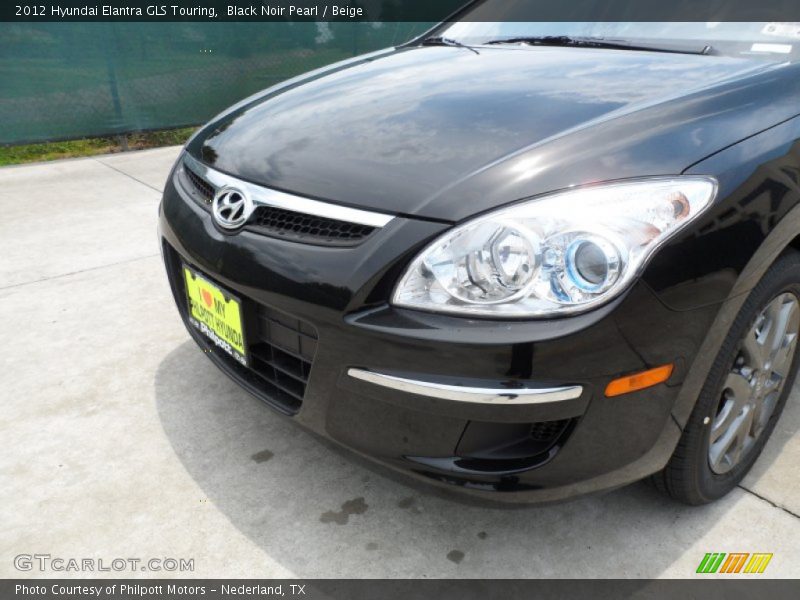 Black Noir Pearl / Beige 2012 Hyundai Elantra GLS Touring