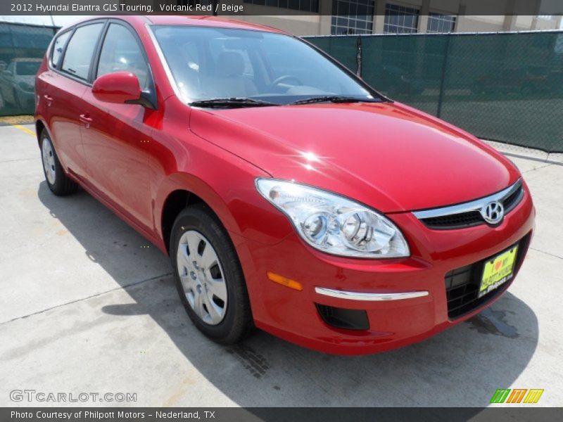 Volcanic Red / Beige 2012 Hyundai Elantra GLS Touring