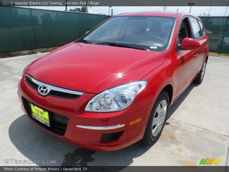 Volcanic Red / Beige 2012 Hyundai Elantra GLS Touring