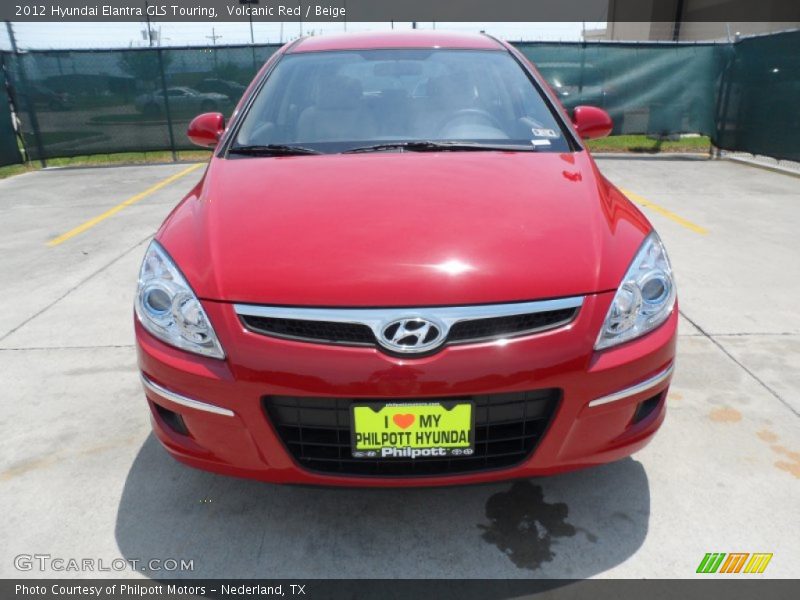 Volcanic Red / Beige 2012 Hyundai Elantra GLS Touring