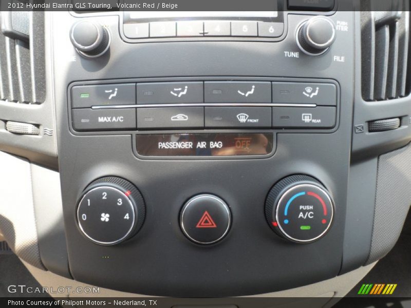 Controls of 2012 Elantra GLS Touring
