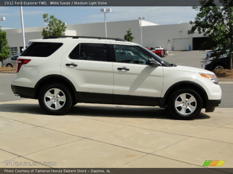 White Suede / Medium Light Stone 2012 Ford Explorer FWD