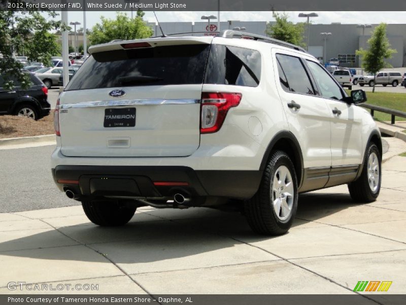 White Suede / Medium Light Stone 2012 Ford Explorer FWD
