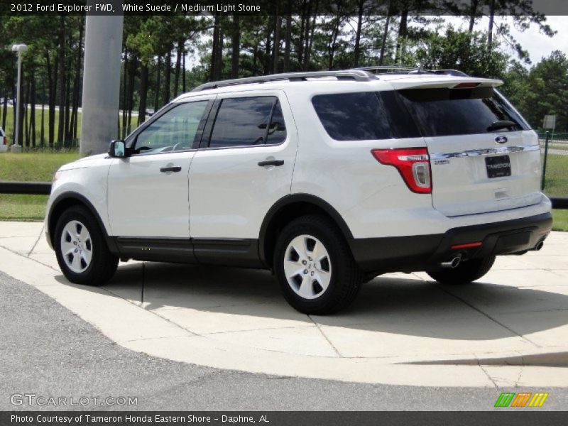 White Suede / Medium Light Stone 2012 Ford Explorer FWD