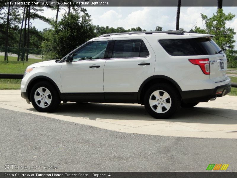 White Suede / Medium Light Stone 2012 Ford Explorer FWD