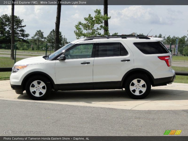 White Suede / Medium Light Stone 2012 Ford Explorer FWD