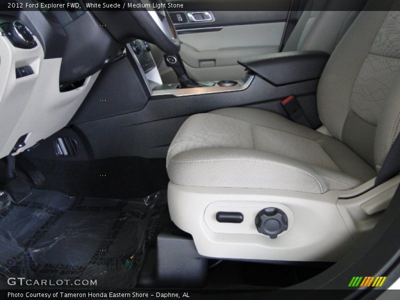 White Suede / Medium Light Stone 2012 Ford Explorer FWD